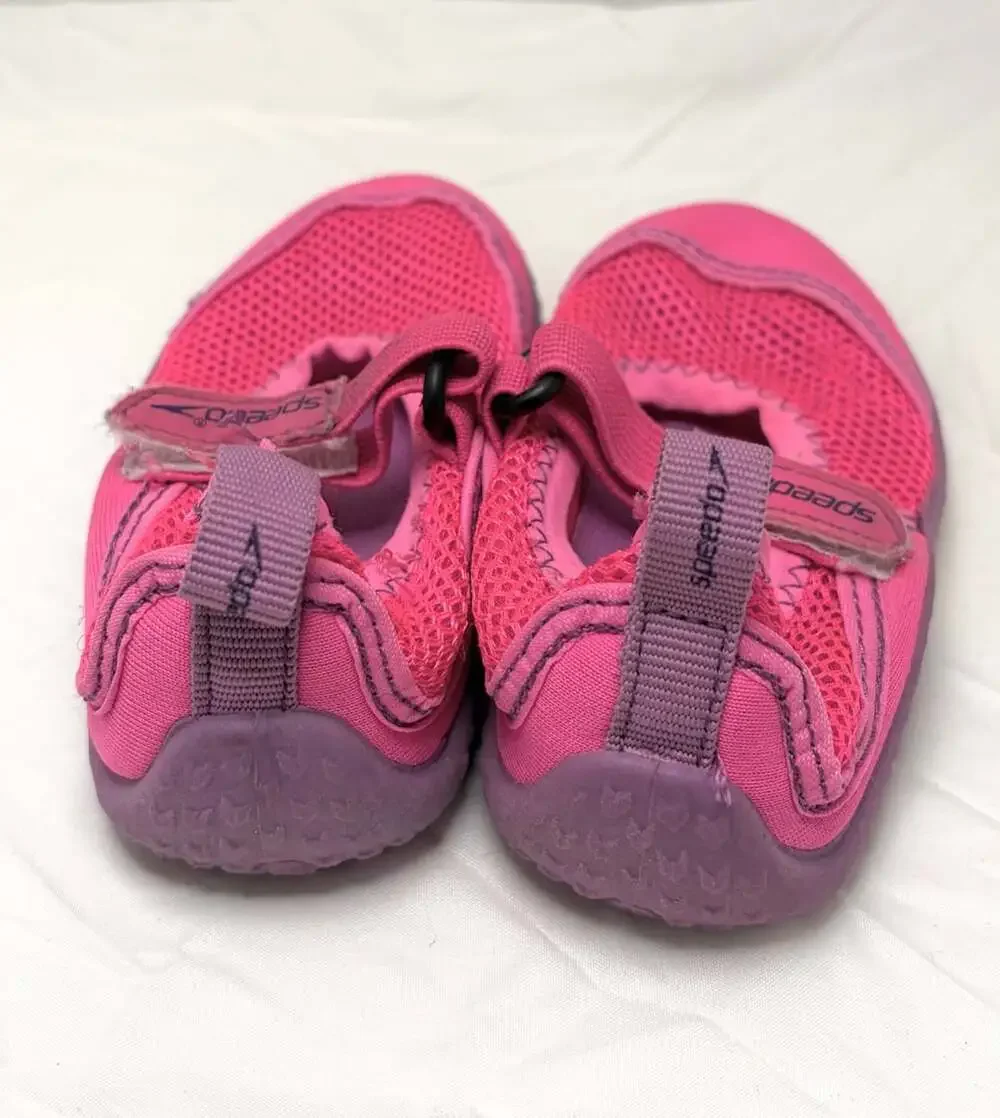 Speedo Girls Pink Mary Jane Neoprene Water Shoe Size S 5/6
